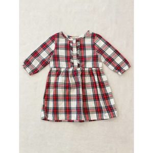 Beebay Red, White, Blue, and Yellow Plaid Dress 3-6 Months